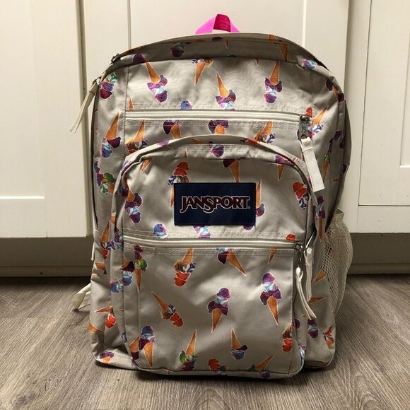 Jansport Rainbow Ice Cream Backpack Bookbag Student Bag Carry On Travel Novelty - Picture 4 of 13